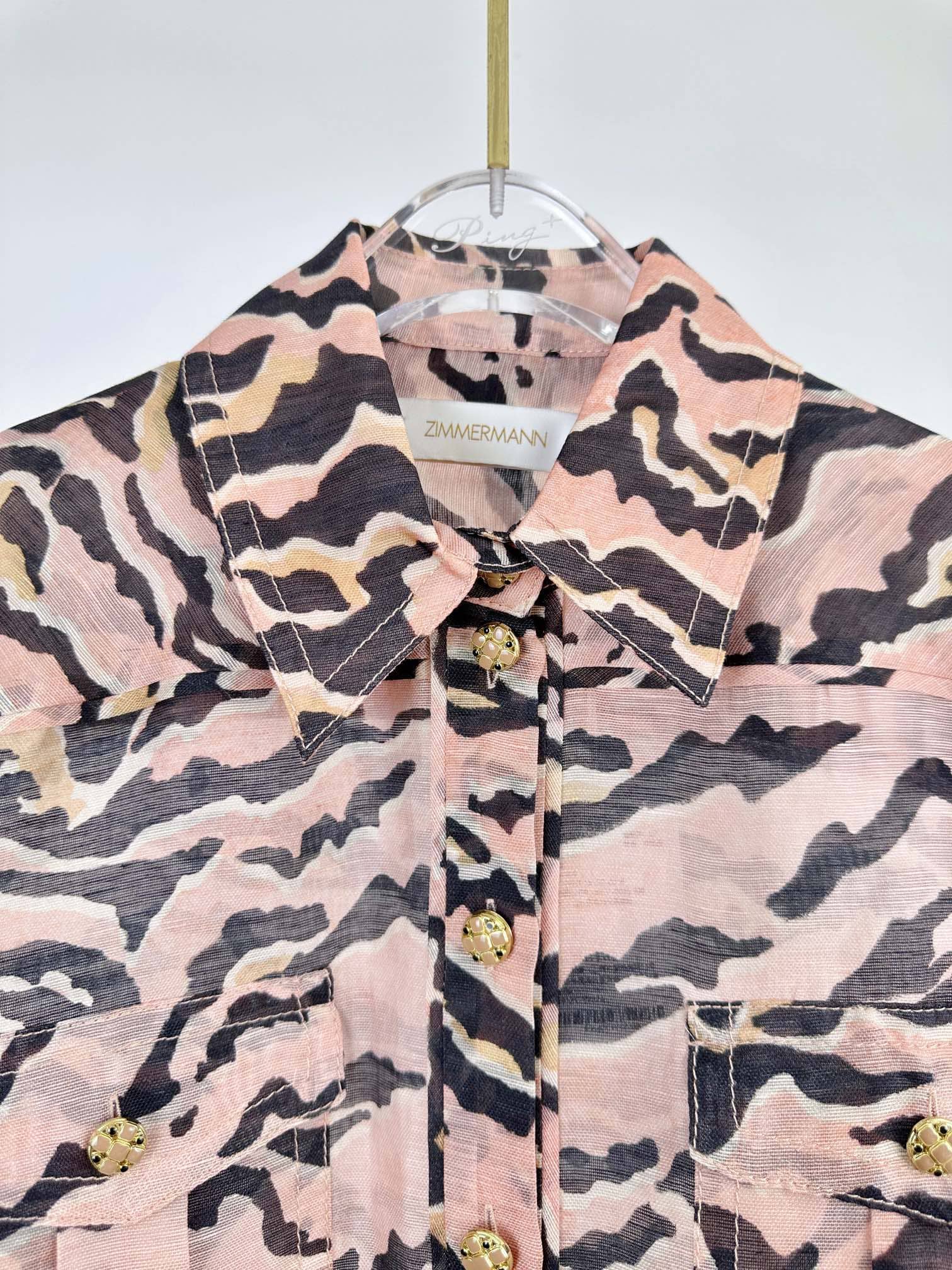BỘ ZIMMERMANN Tiger Print Vintage Dress