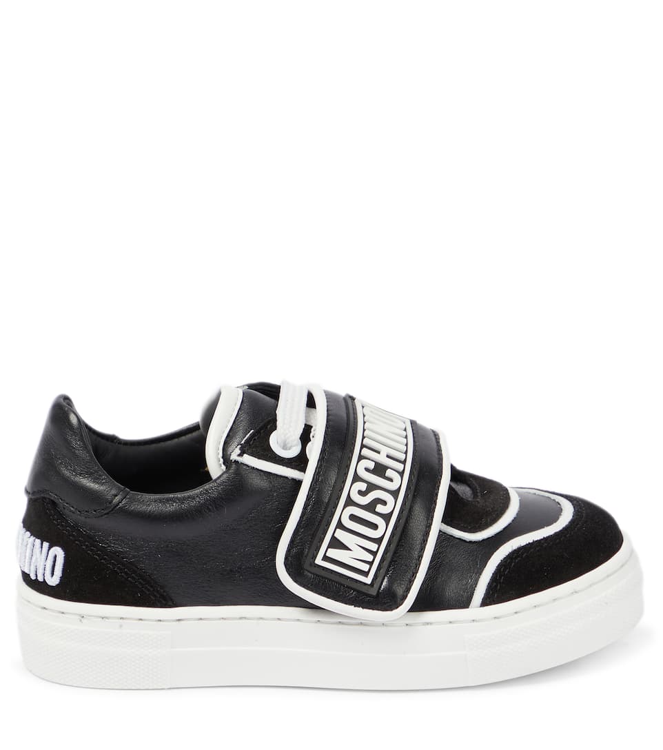 GIÀY MOSCHINO KIDS Logo leather sneakers
