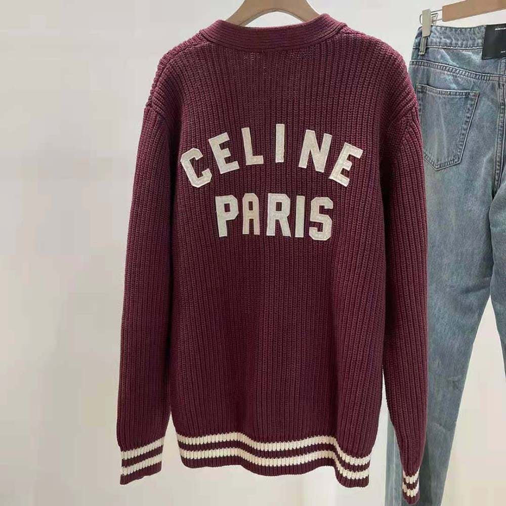 ÁO Celine College Cardigan in Cotton