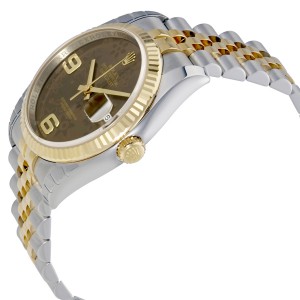ĐỒNG HỒ ROLEX Oyster Perpetual Datejust 36 Brown Floral Dial Steel and 18K Yellow Gold
