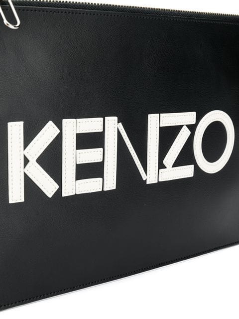 VÍ KENZO PARIS ZIPPED LEATHER POUCH