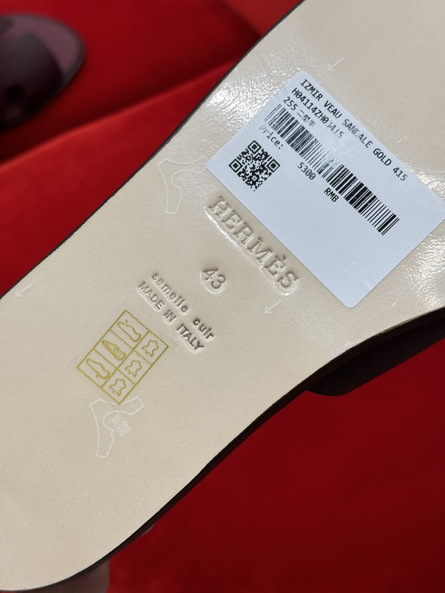 DÉP HERMES IZMIR WHITE H SANDAL AAA
