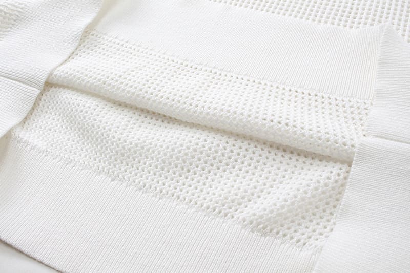 ÁO PRADA POLO SHIRT MESH MÀU TRẮNG UNISEX