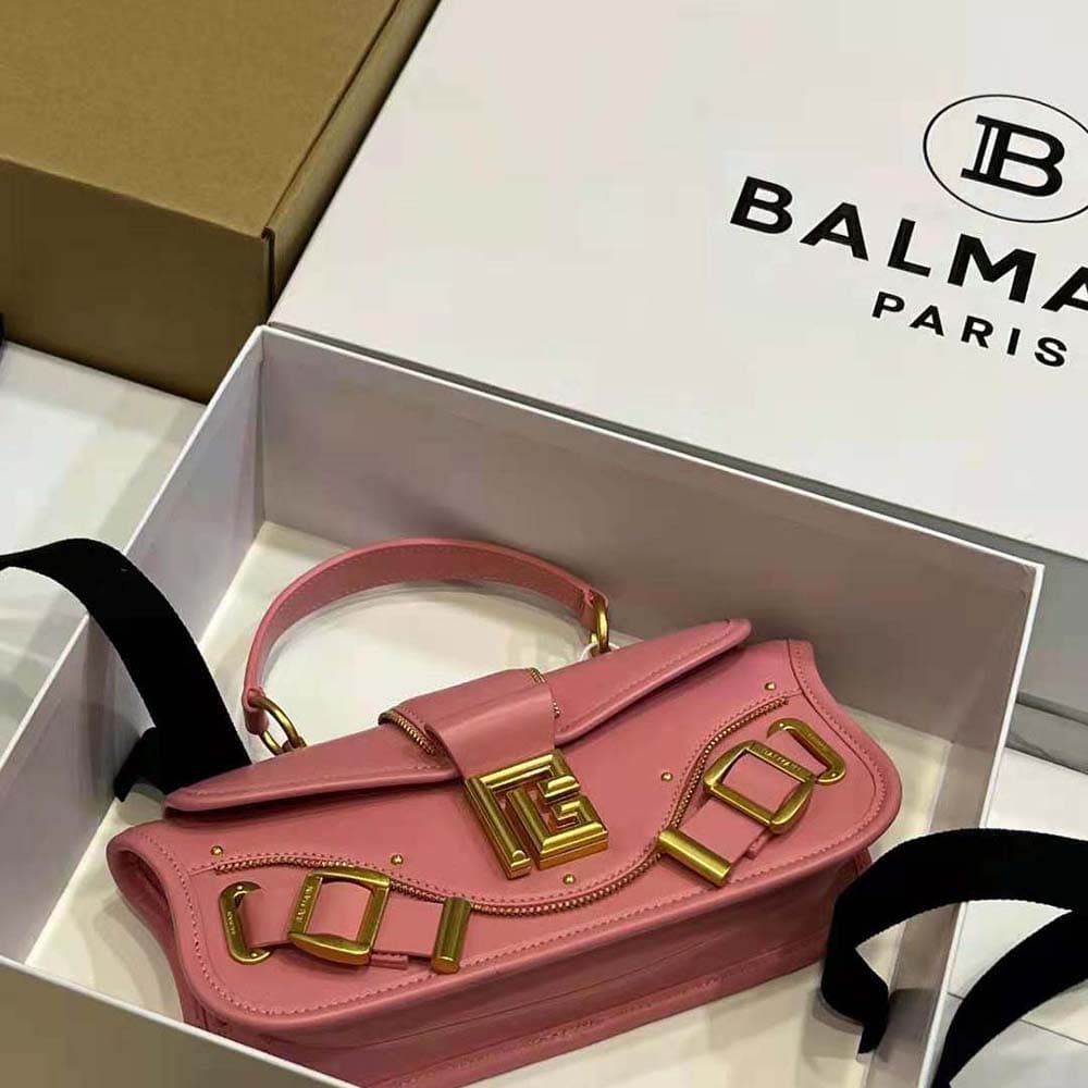 TÚI Balmain Women Blaze Clutch Bag in Smooth Leather-Pink