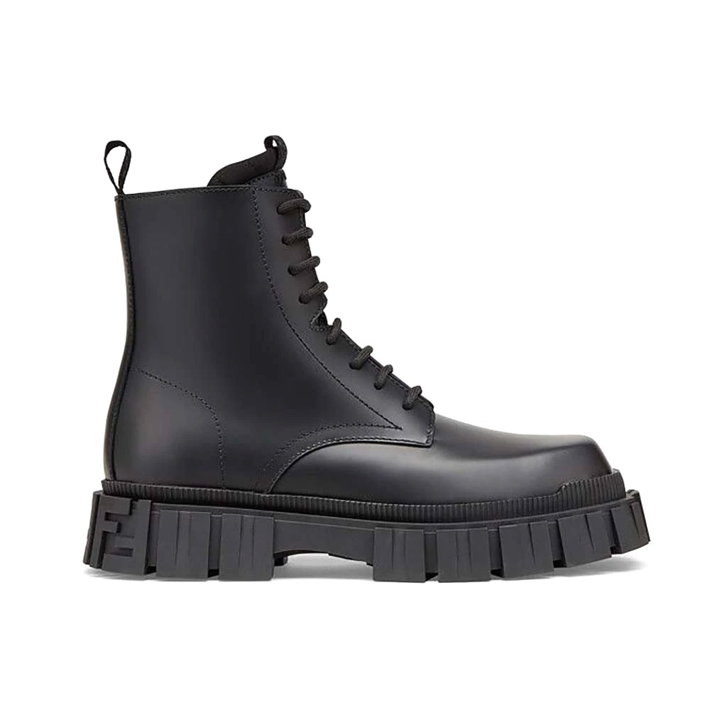 Giày Fendi Force Black leather Ankle Boots