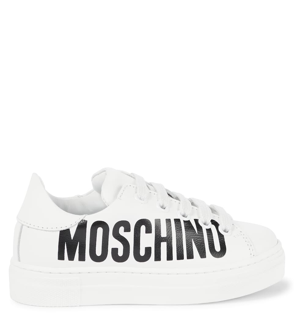 GIÀY MOSCHINO KIDS Logo leather sneakers