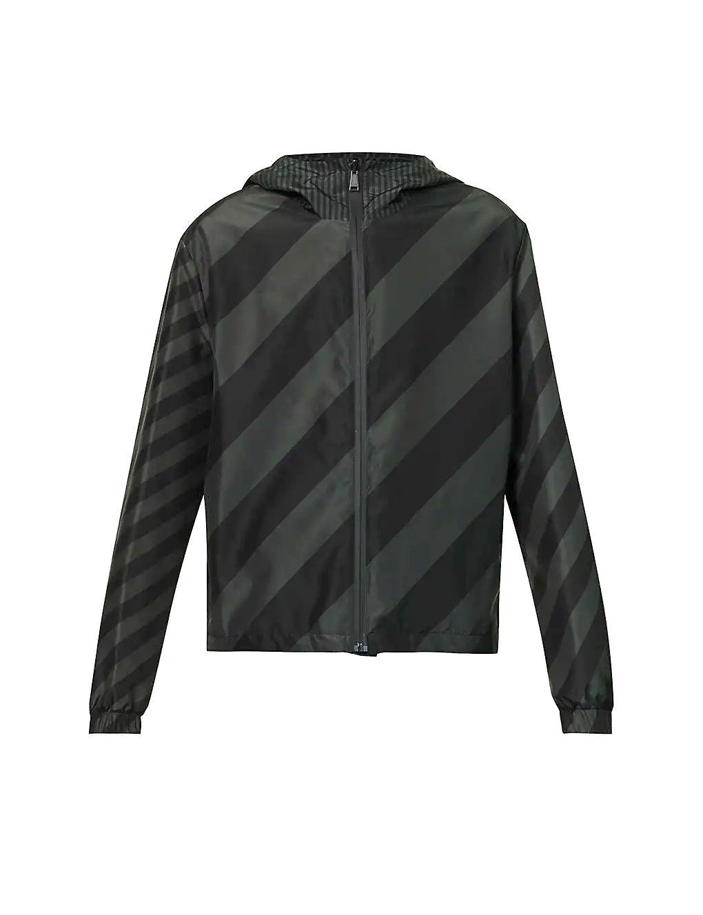 ÁO FENDI Reversible logo-print regular-fit woven hooded jacket