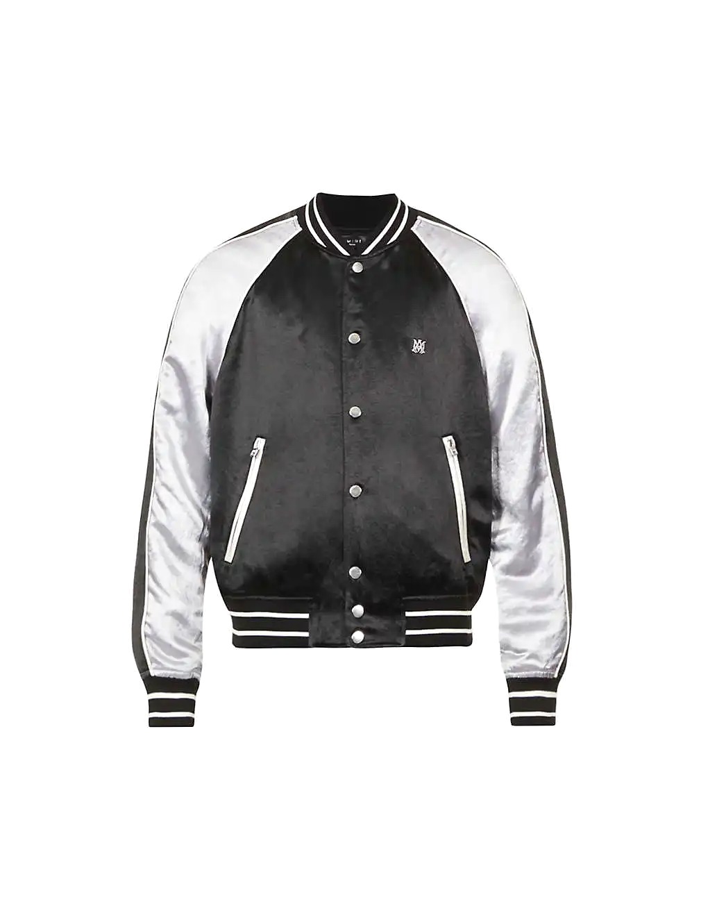 ÁO AMIRI Branded varsity-style satin jacket
