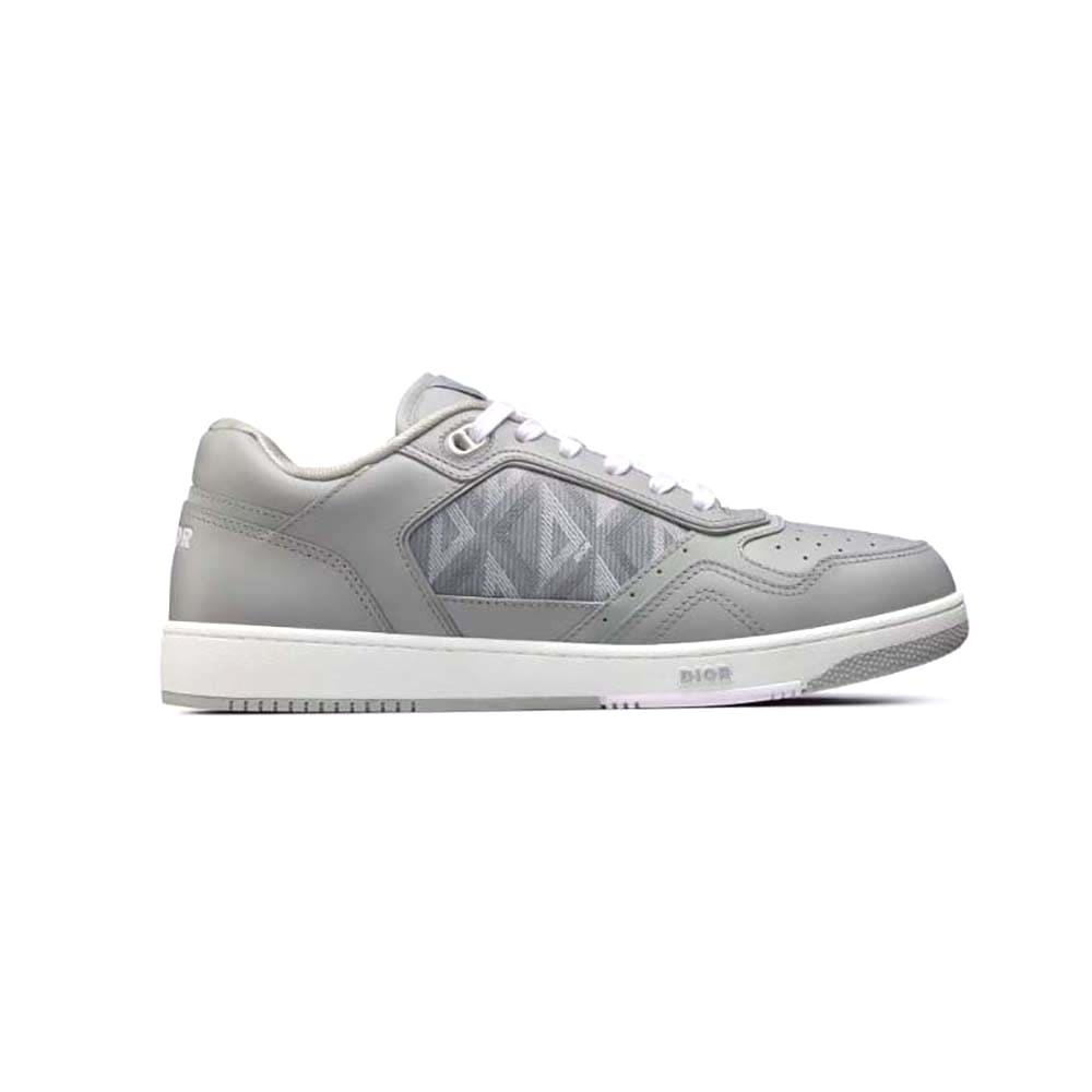 GIÀY DIOR B27 Sneaker Dior Gray Smooth Calfskin and CD Diamond Canvas