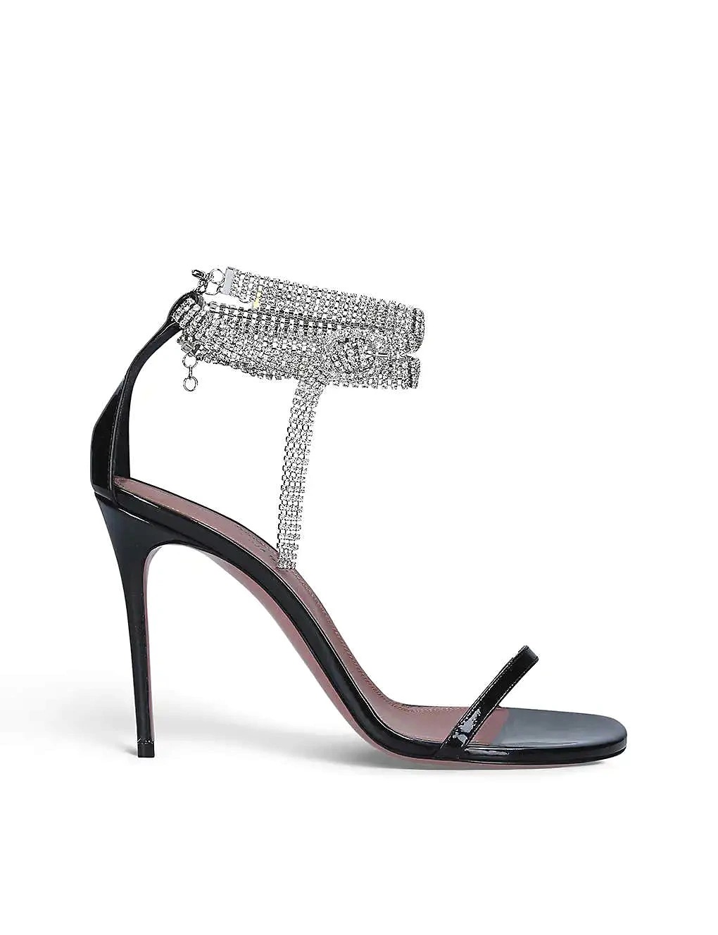 GIÀY AMINA MUADDI Giorgia crystal-embellished satin heeled sandals