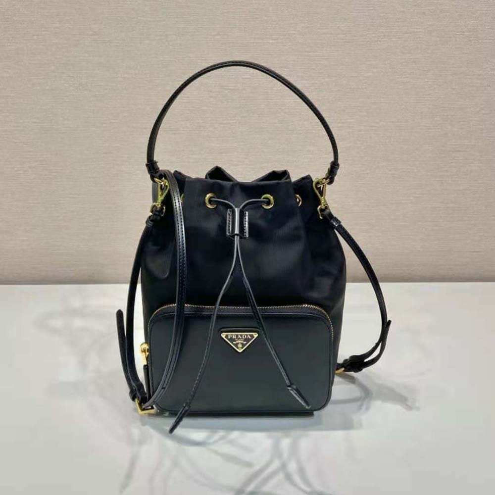 TÚI Prada Women Re-Nylon and Brushed Leather Bag-Black