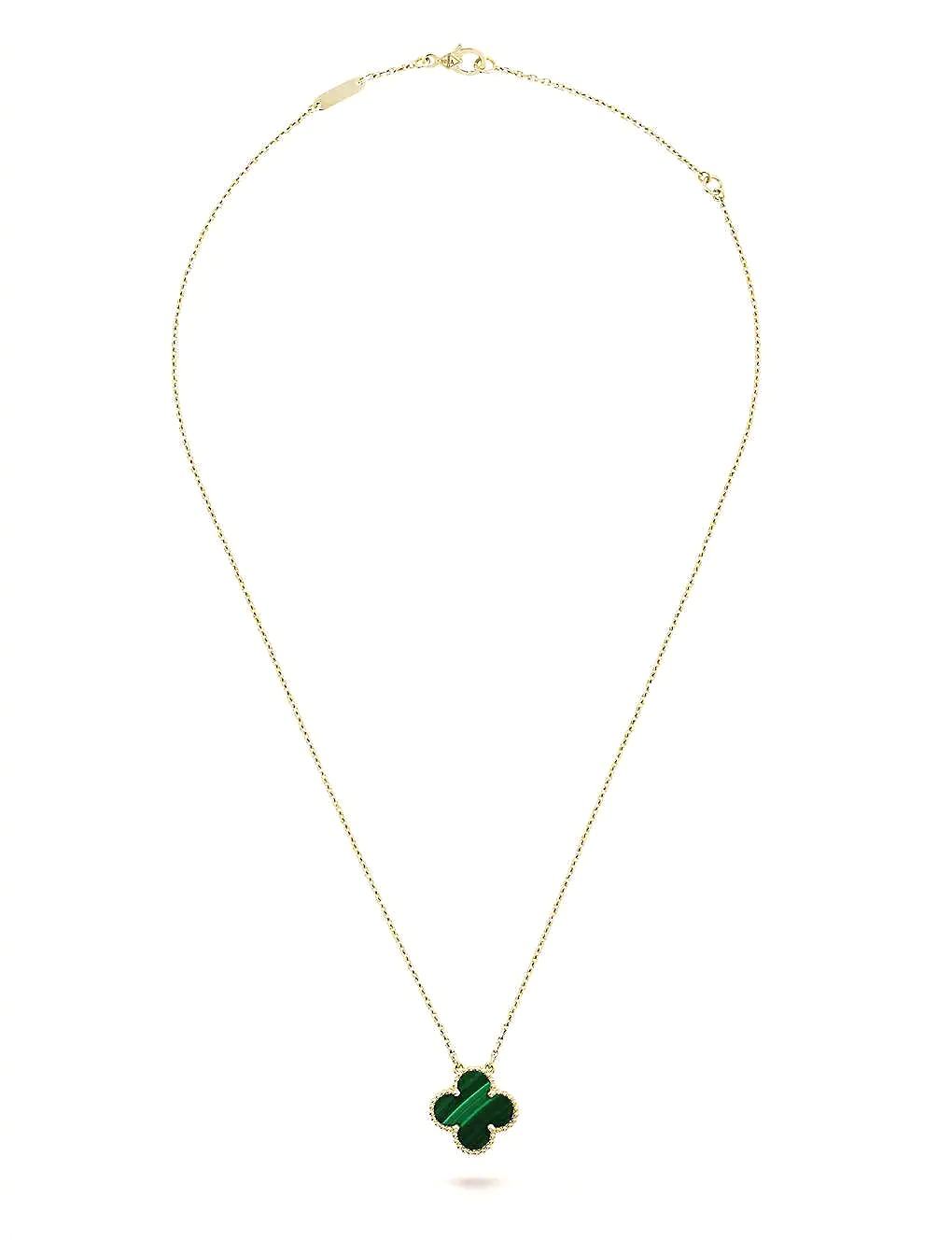 Dây chuyền VAN CLEEF & ARPELS Vintage Alhambra gold and malachite pendant 18K GOLD