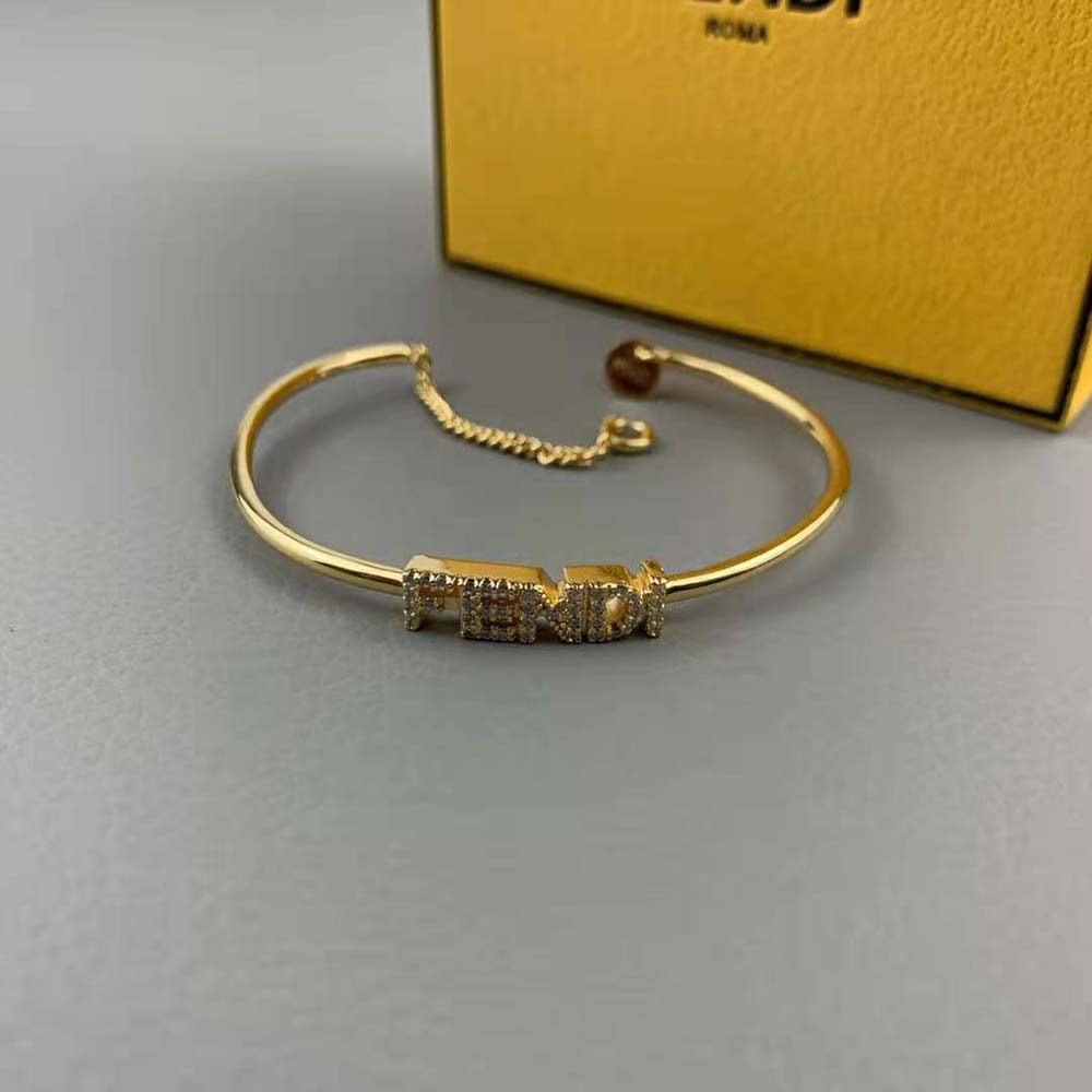 Vòng tay Fendi Women Signature Bracelet Gold-Colored Bracelet
