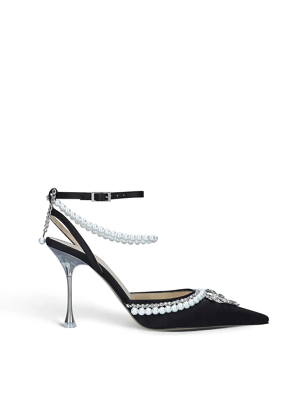 GIÀY MACH & MACH Sophie embellished satin courts