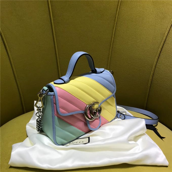 TÚI Gucci GG marmont mini top handle bag multicolor Top Quality