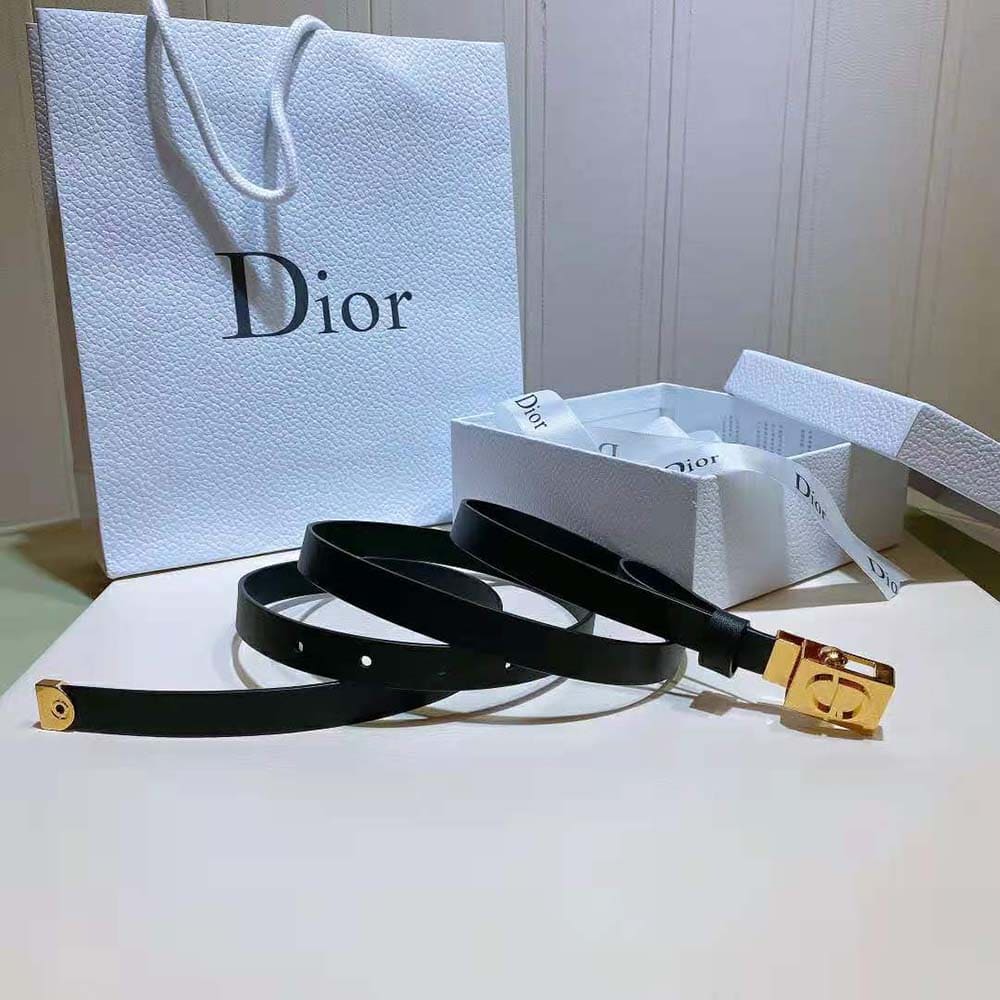 DÂY LƯNG Dior Women Diorpolytechnique Belt Black Smooth Calfskin-17 MM