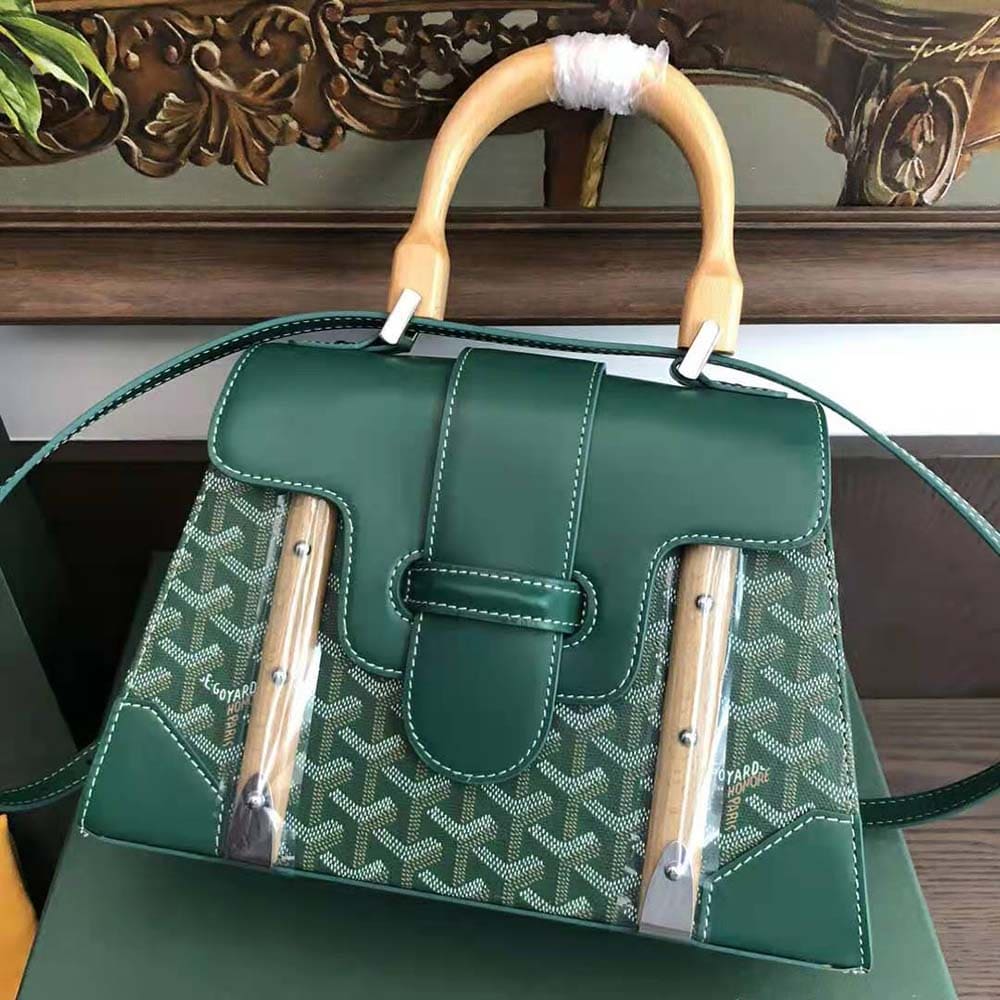 TÚI Goyard Women Sac Saïgon PM in Toile Goyardine & Clamecy Calfskin-Brown