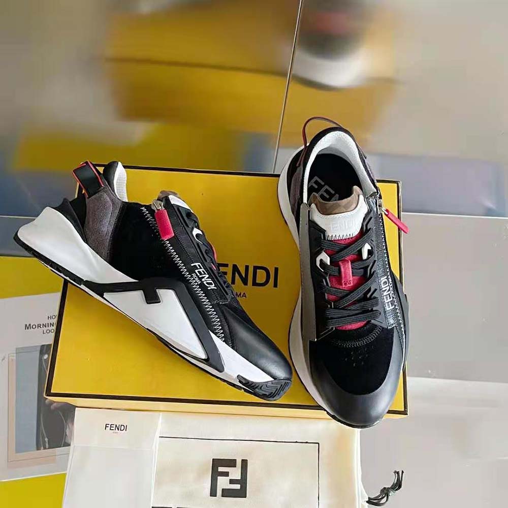 GIÀY FENDI Men Multicolor Suede Low-Tops-Red