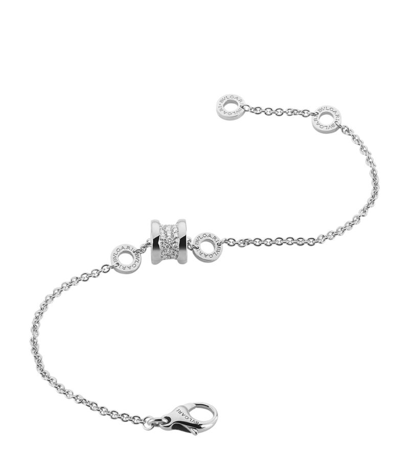 Vòng tay BVLGARI White Gold and Diamond B.zero1 Bracelet vàng trắng18K