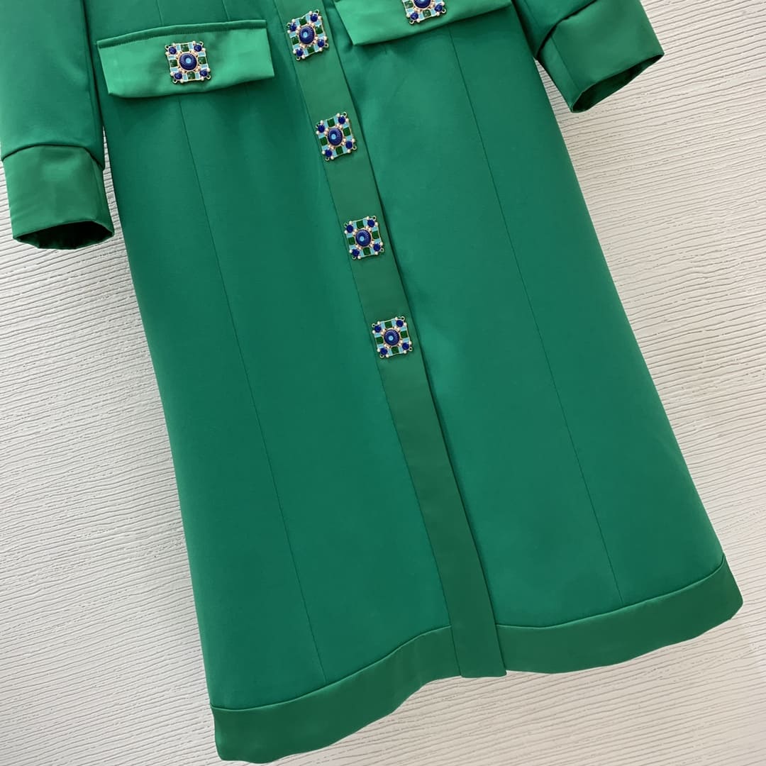 VÁY DOLCE & GABBANA Green Party Long Dress High Classy