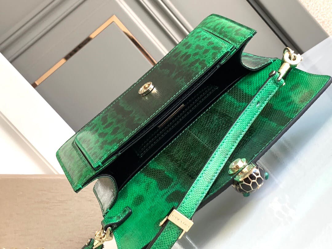 TÚI BVLGARI SERPENTI PYTHON SKIN DA TRĂN