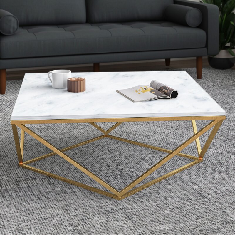 BÀN TRÀ MẶT ĐÁ TRẮNG MARBLE