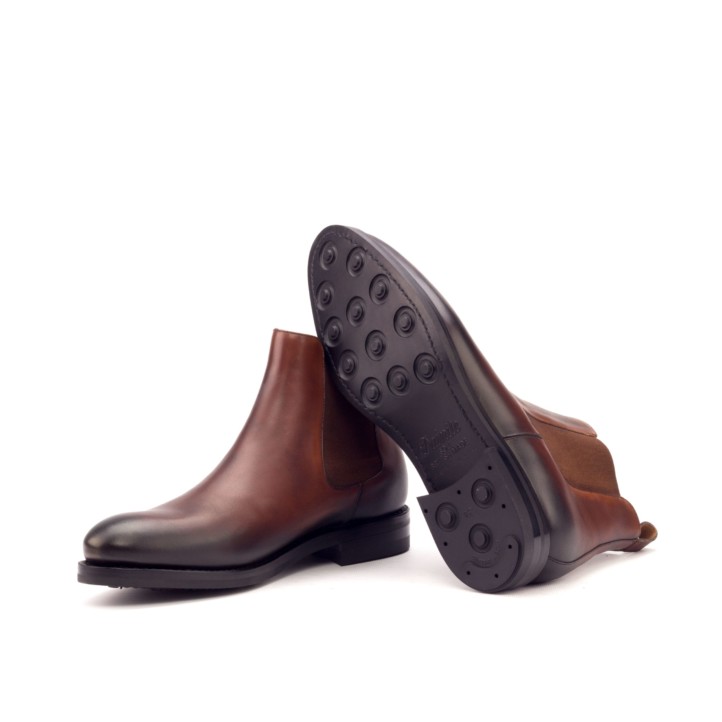 HENDERSON SHOES PERSONALIZATION BALDINI Brown Leather Chelsea Boots HANDCRAFTED SHOES