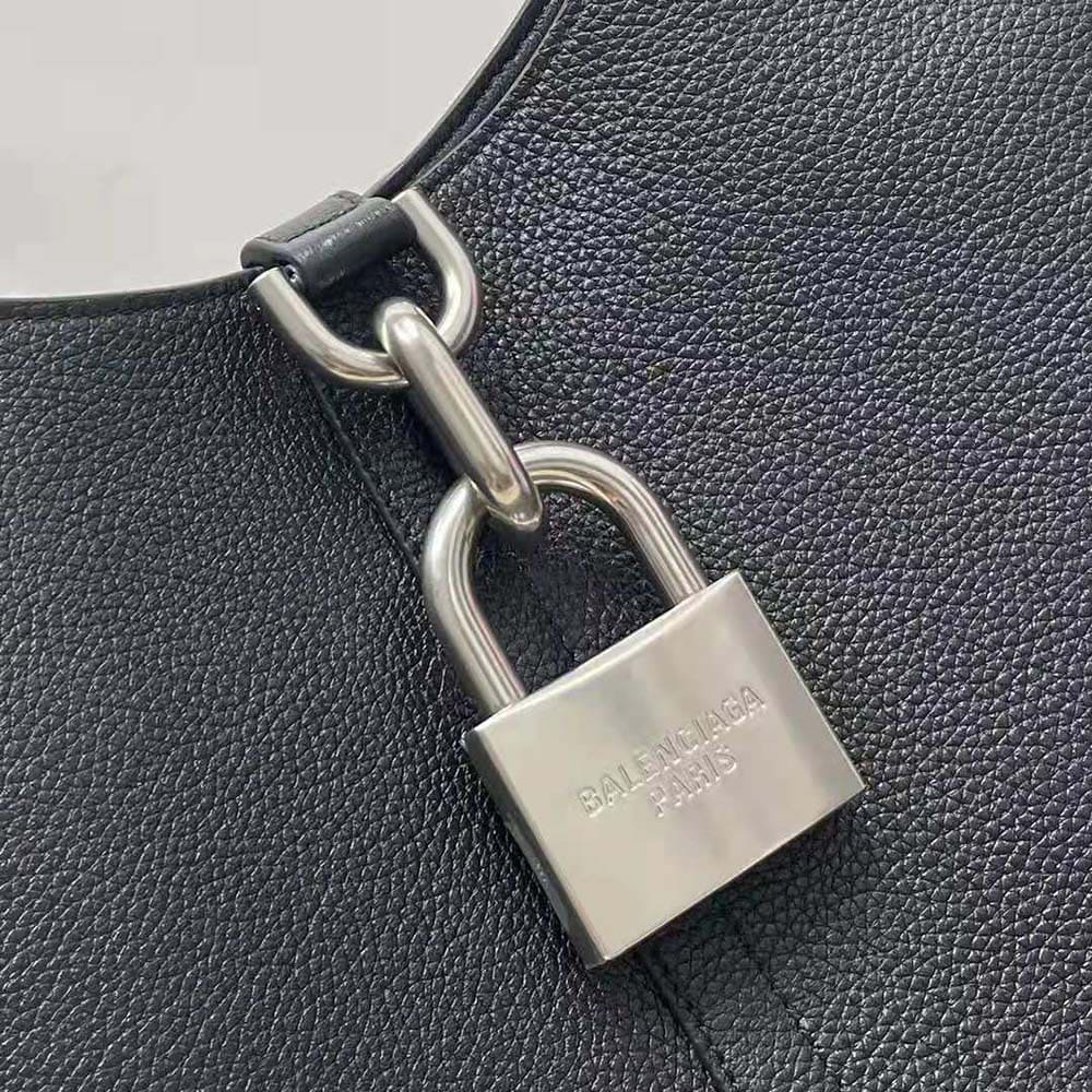 Túi Balenciaga Women Locker Medium North-South Hobo Bag in Black