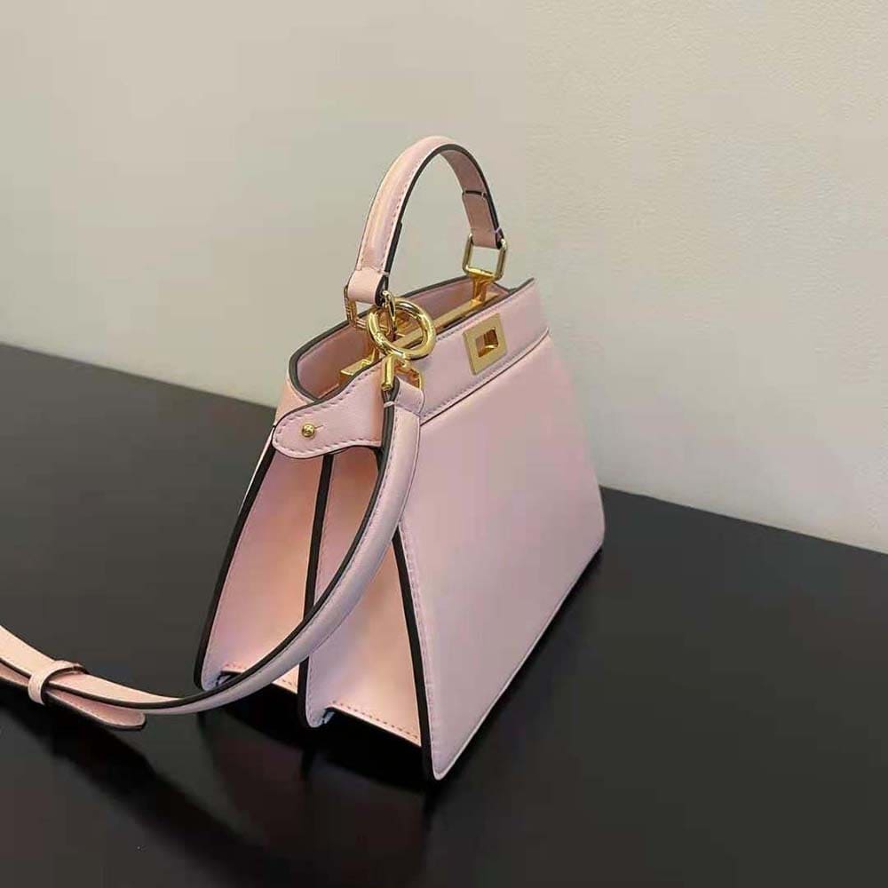 TÚI Fendi Women Peekaboo ISeeU Petite Pink Padded Nappa Leather Bag