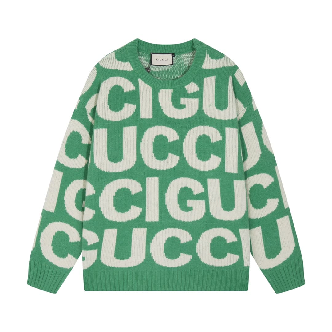 ÁO Gucci GG Sewing White Sweater Unisex