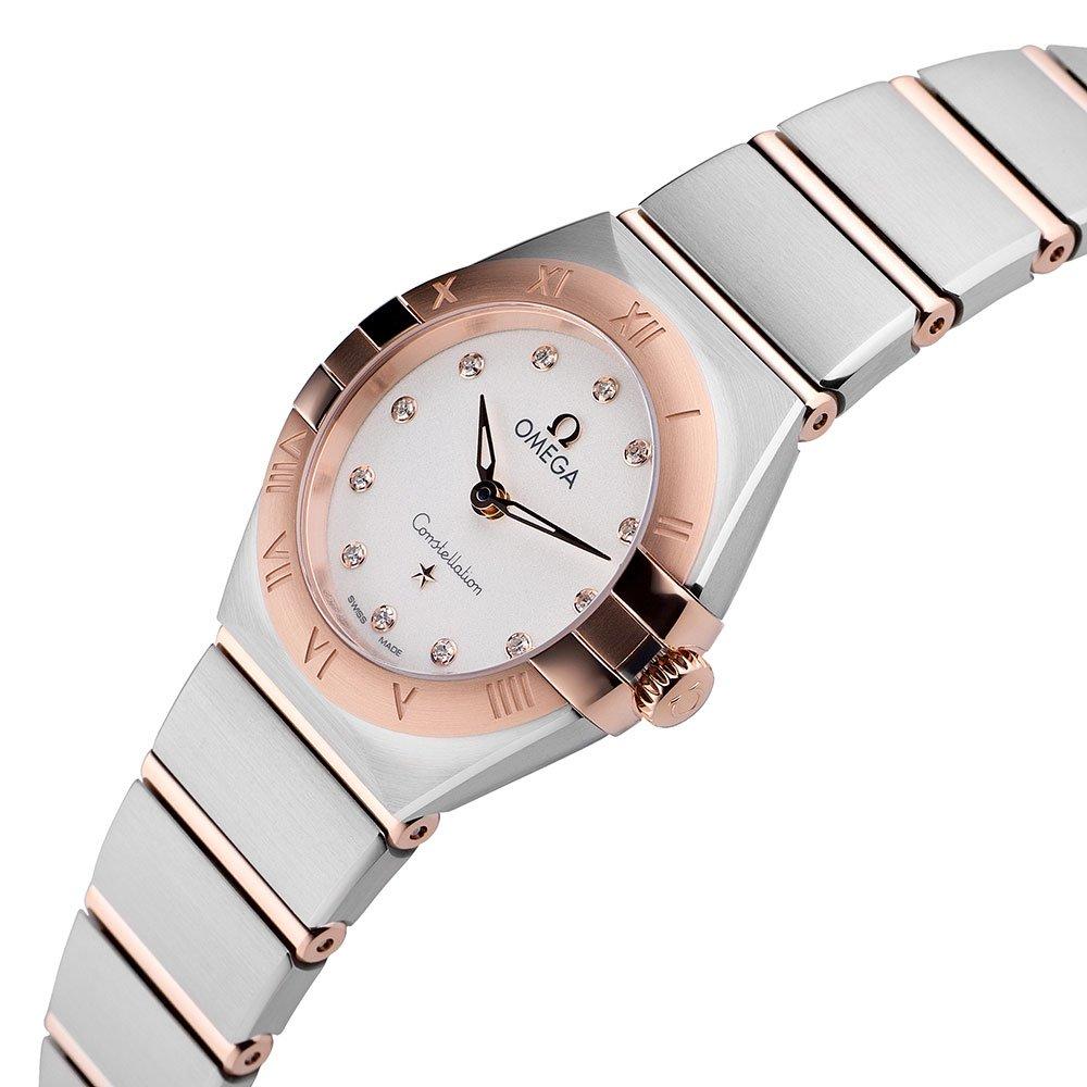 ĐỒNG HỒ OMEGA Constellation Manhattan Steel and 18ct Sedna Gold Diamond Ladies Watch