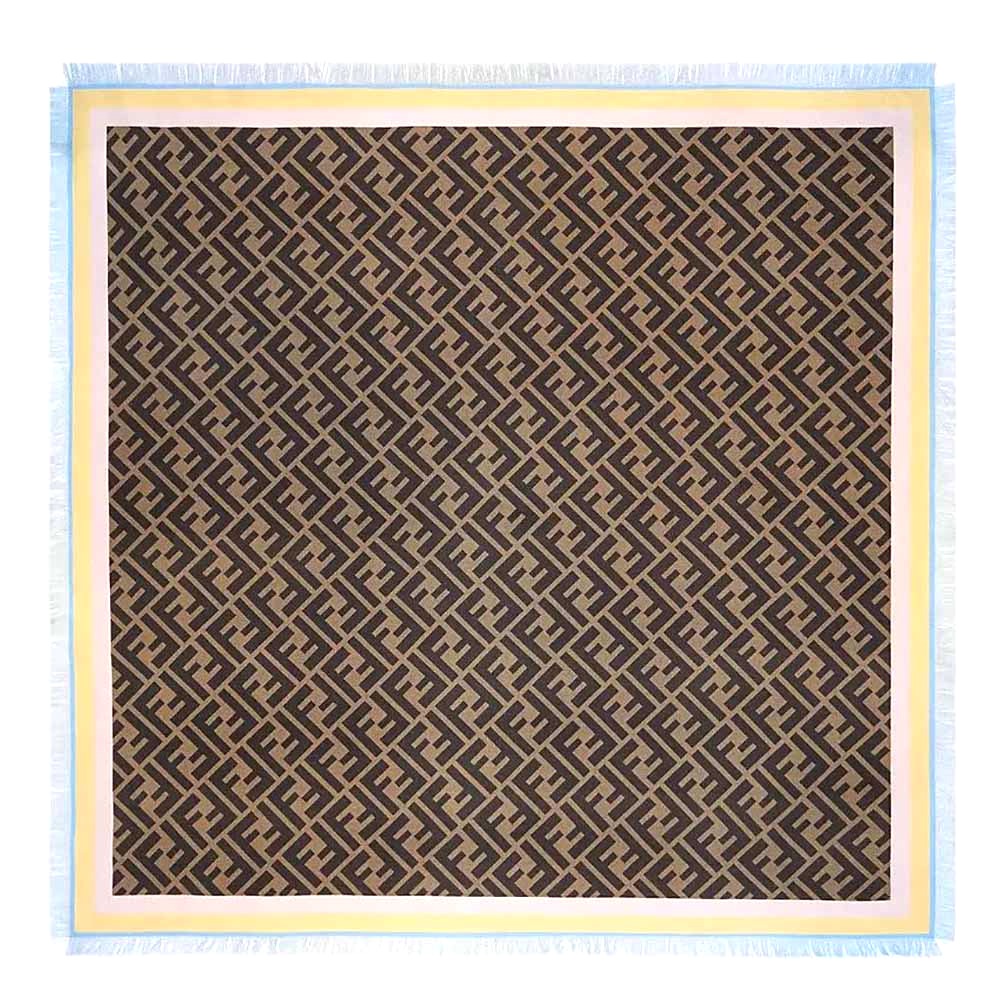 KHĂN Fendi Women Foulard FF Multicolor Silk Foulard