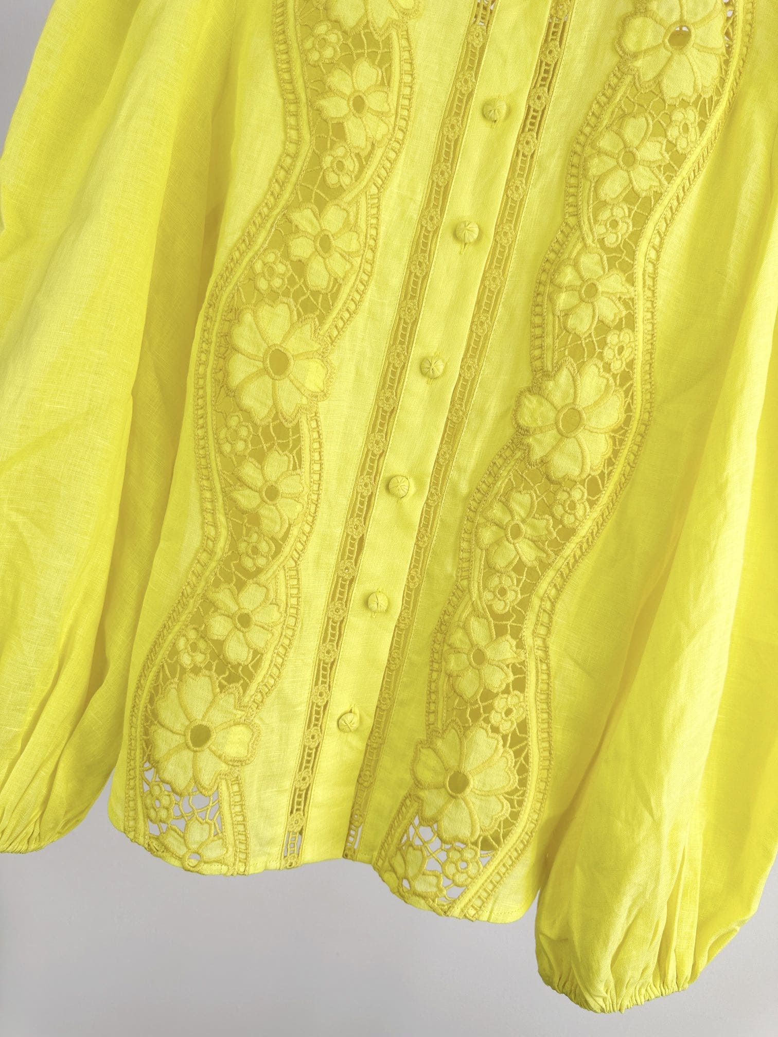 ÁO ZIMMERMANN Vintage Flower Yellow Dress High Classy