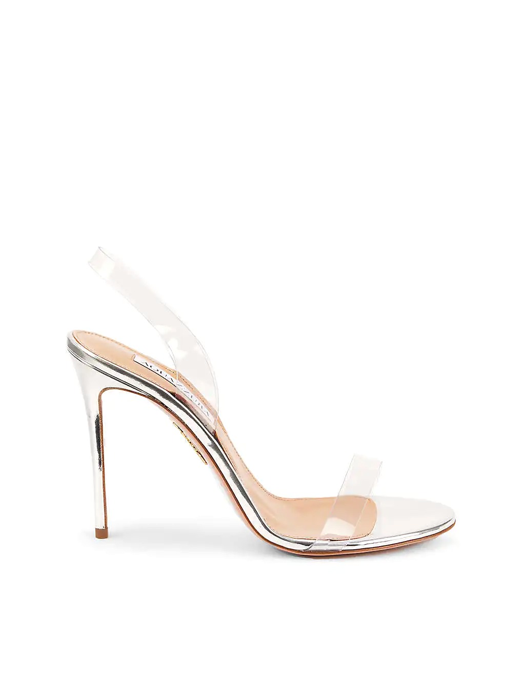 nude pvc heels