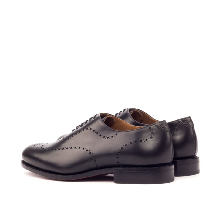 HENDERSON SHOES PERSONALIZATION BALDINI Black Leather Wholecut HANDCRAFTED SHOES