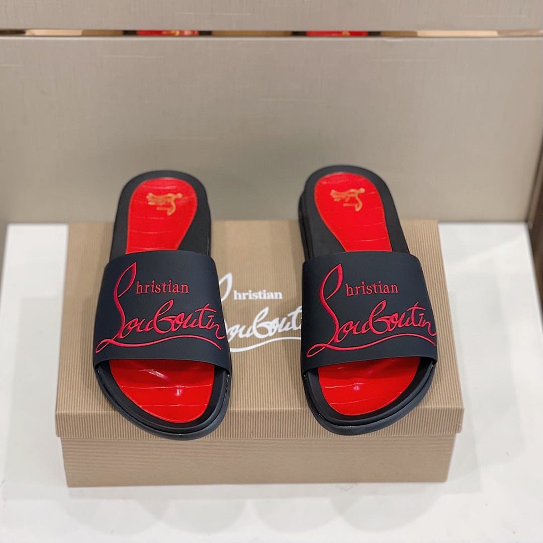 DÉP CHRISTIAN LOUBOUTIN RED LOGO SANDAL AAA