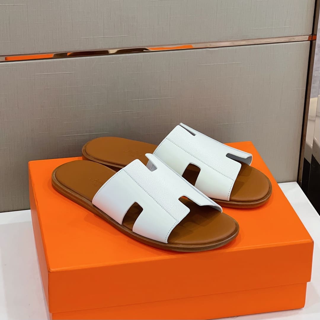 DÉP HERMES IZMIR WHITE H SANDAL AAA