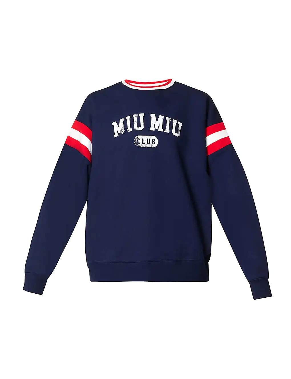 ÁO MIU MIU Felpa logo-print cotton sweatshirt