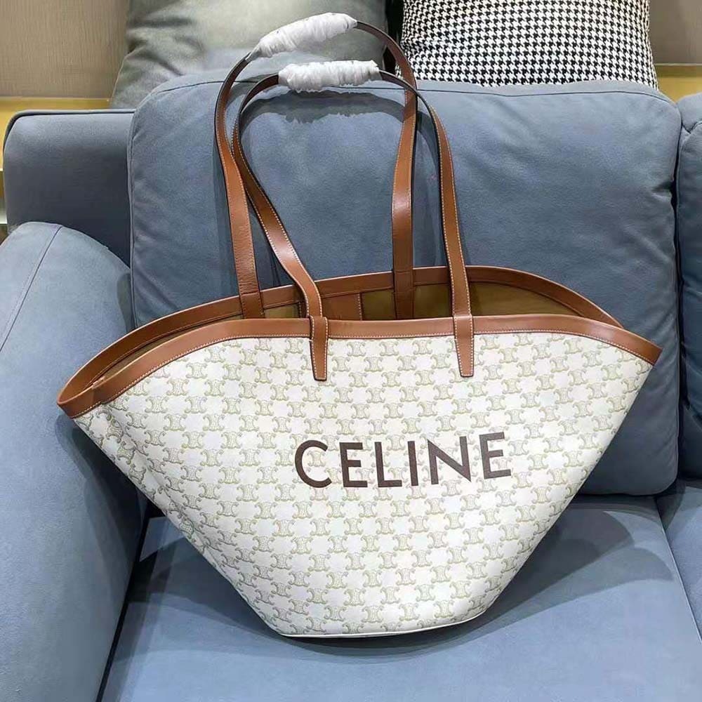 TÚI Celine Women Medium Couffin Bag in Triomphe Canvas Celine Print