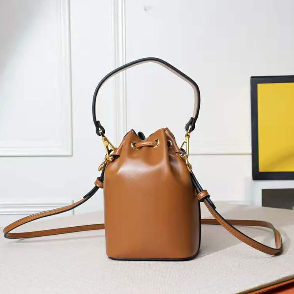TÚI Fendi Women Mon Tresor Leather Mini Bag-Brown