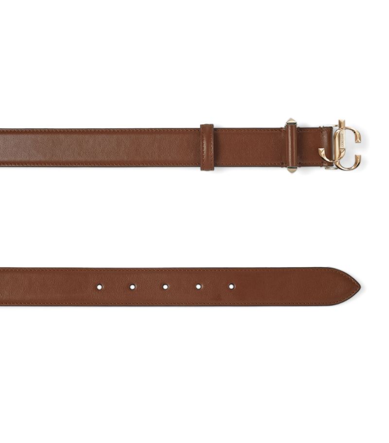 DÂY LƯNG JIMMY CHOO  Leather JC Logo Belt 3CM