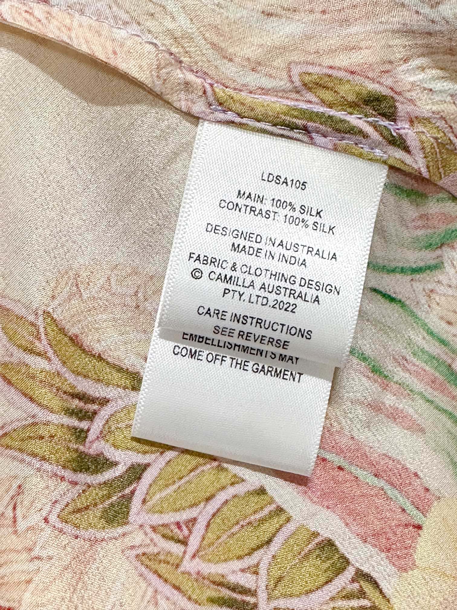 VÁY CAMILLA Silk Embellished V-Neck Maxi Dress High Classy