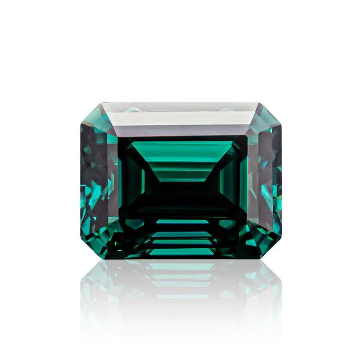KIM CƯƠNG Emerald Cut Natural Green Loose Moissanite Stone