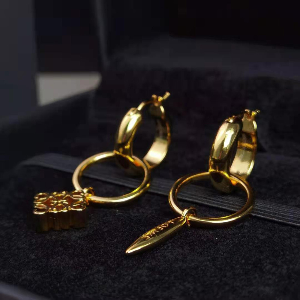 Bông tai Loewe Women Anagram Asymmetric Earrings