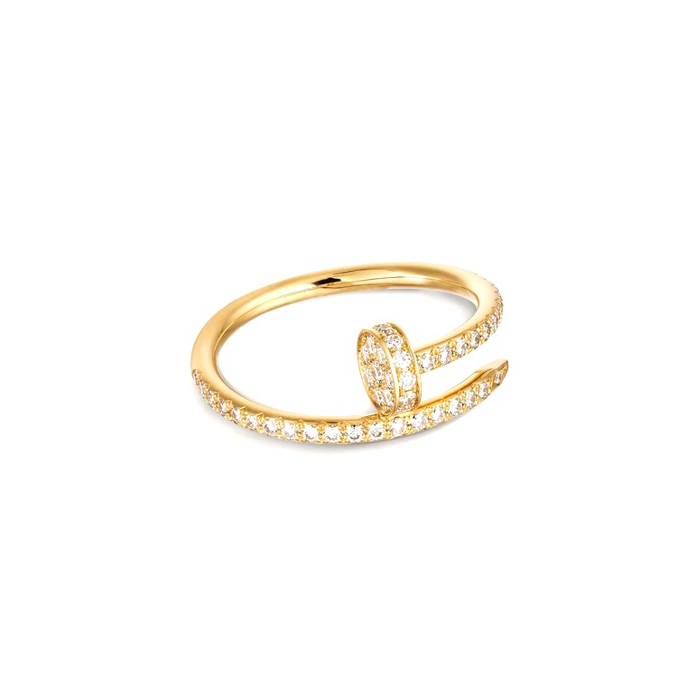 Nhẫn Cartier JUSTE UN CLOU RING Yellow Gold 18K Half Diamonds Nhẫn Cartier Juste Un Clou Ring Yellow Gold 18K Half Diamonds