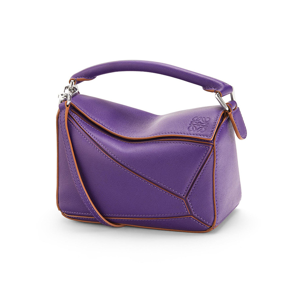 TÚI Loewe Women Mini Puzzle Bag in Classic Calfskin-Purple