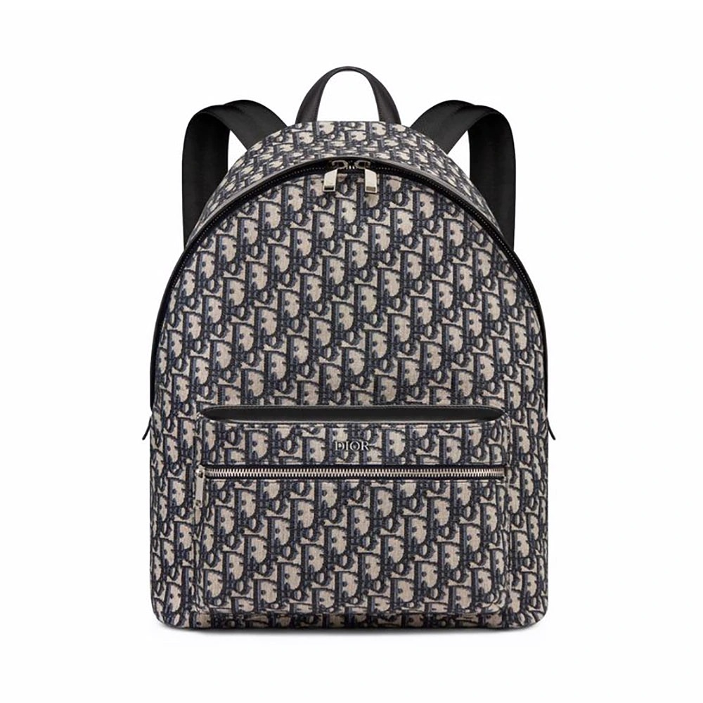 BALO Dior Rider Backpack Beige and Black Dior Oblique Jacquard