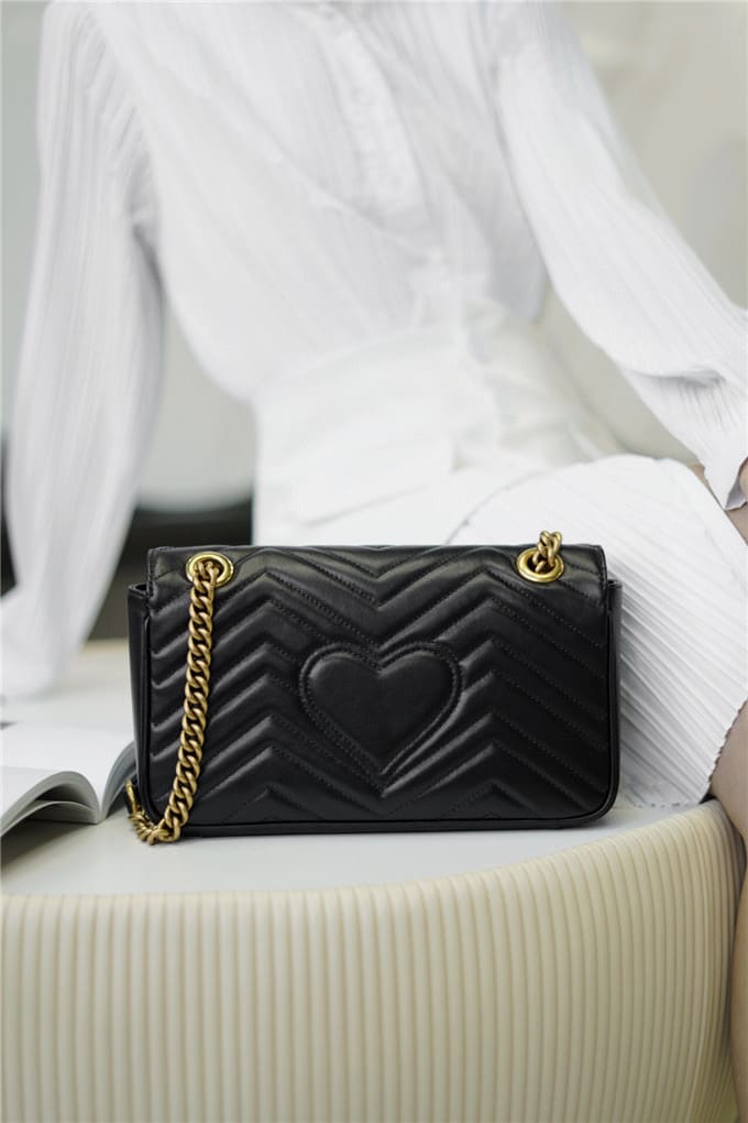 TÚI Gucci Marmont small matelasse shoulder bag black Top Quality