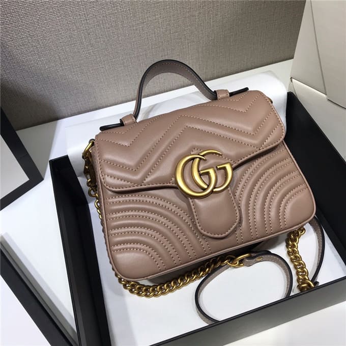 TÚI Gucci GG marmont mini top handle bag pink Top Quality