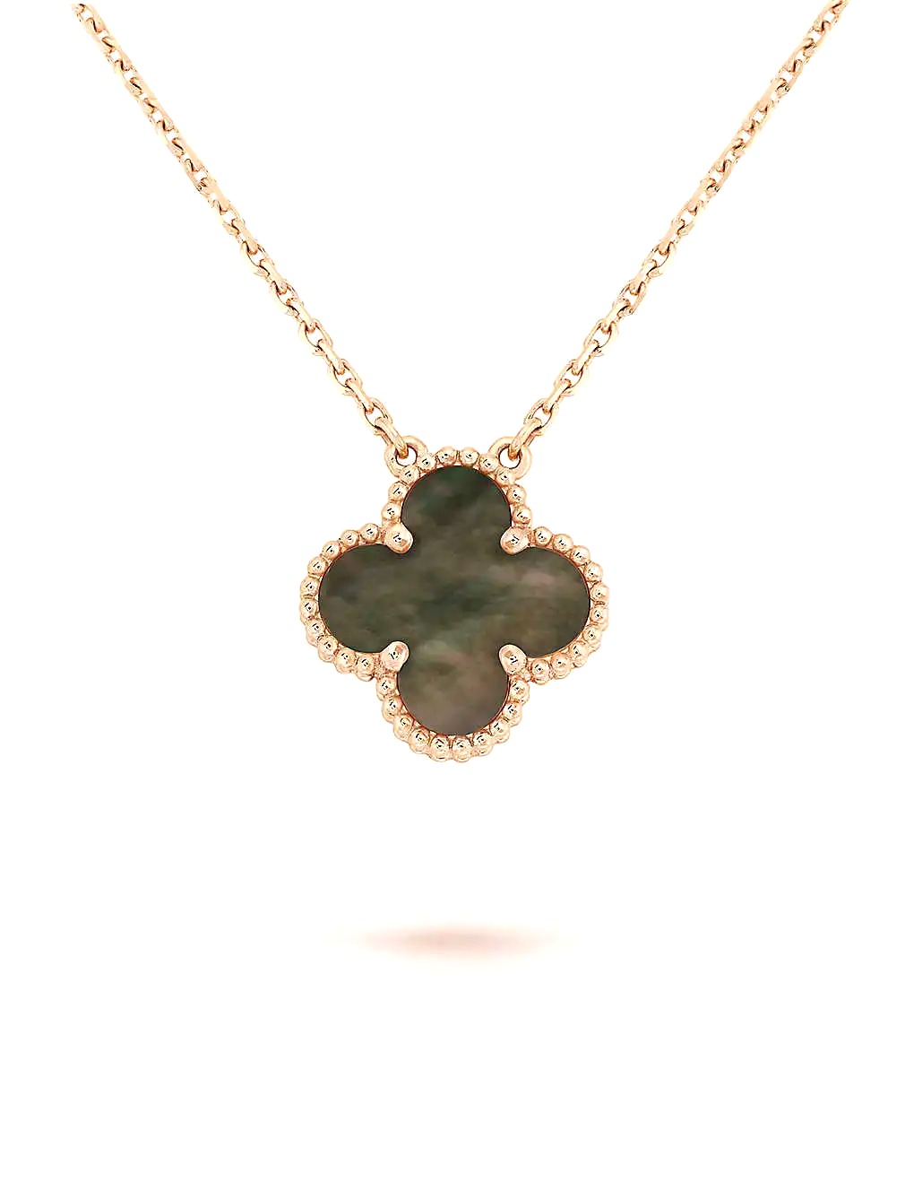Dây chuyền VAN CLEEF ARPELS Alhambra rose-gold mother-of-pearl pendant 18K GOLD